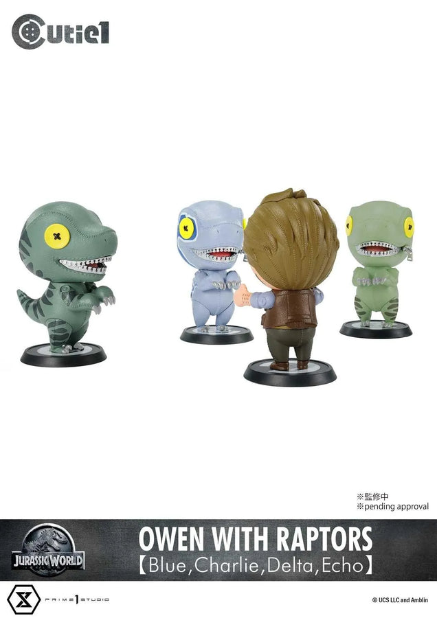 Owen with Raptors【Blue,Charlie,Delta,Echo】 (Regular Version) Jurassic World (Film) – Prime1Studio – ActionFigure Brasil