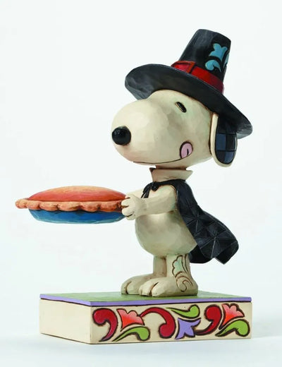 Peanuts Jim Shore Series - Pilgrim Snoopy Statueㅤ – Gantaku – ActionFigure Brasil — ângulo diferente