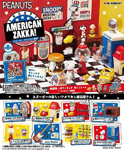 Peanuts - Snoopy - Schroeder - Lucy van Pelt - Charlie Brown - Candy Toy - Snoopy American Zakka! - 1 - The Shop Opens (Re-Ment)ㅤ – Re-Ment As Manufacturer – ActionFigure Brasil
