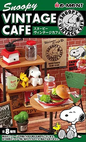 Peanuts - Snoopy - Woodstock - Snoopy Vintage Cafe - 1 - Hamburger Plate (Re-Ment)ㅤ – Re-Ment As Manufacturer – ActionFigure Brasil