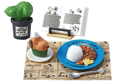 Peanuts - Snoopy - Woodstock - Snoopy Vintage Cafe - 1 - Hamburger Plate (Re-Ment)ㅤ – Re-Ment As Manufacturer – ActionFigureBrasil — close