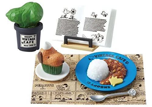 Peanuts - Snoopy - Woodstock - Snoopy Vintage Cafe - 1 - Hamburger Plate (Re-Ment)ㅤ – Re-Ment As Manufacturer – ActionFigure Brasil