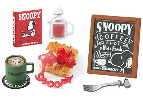 Peanuts - Snoopy - Woodstock - Snoopy Vintage Cafe - 1 - Hamburger Plate (Re-Ment)ㅤ – Re-Ment As Manufacturer – ActionFigure Brasil