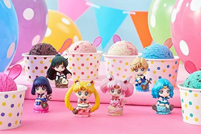 Petit Chara Land Bishoujo Senshi Sailor Moon Ice Cream☆ Party Setㅤ – MegaHouse – ActionFigure Brasil — com base expositora