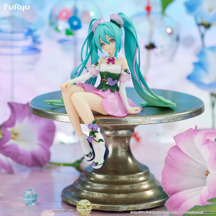 Piapro Characters - Hatsune Miku - Flower Fairy - Noodle Stopper Figure - Asagao, Pink ver. (FuRyu)ㅤ – FuRyu – ActionFigure Brasil