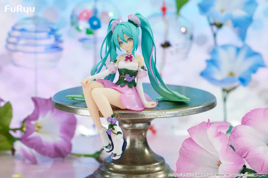 Piapro Characters - Hatsune Miku - Flower Fairy - Noodle Stopper Figure - Asagao, Pink ver. (FuRyu)ㅤ – FuRyu – ActionFigure Brasil