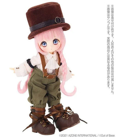 Picco Neemo 1/12 Lil'Fairy -Side Buckle Ribbon Boots- Light Brown x Brown (DOLL ACCESSORY)ㅤ – Azone – ActionFigure Brasil