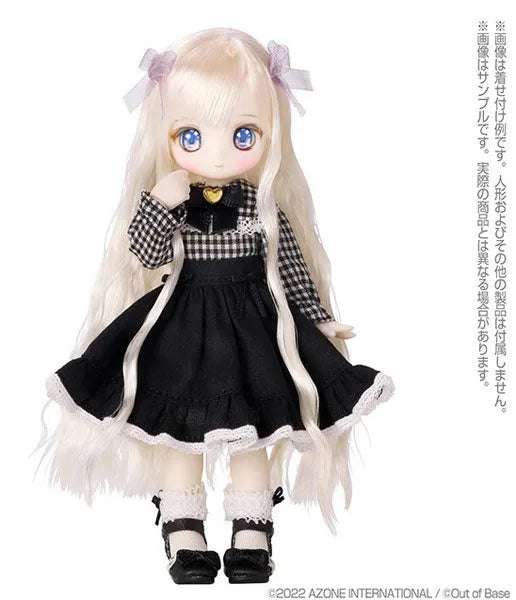 Picco Neemo 1/12 Picco P Heart Ribbon Docking One Piece Dress Black Gingham x Black (DOLL ACCESSORY)ㅤ – Azone International – ActionFigureBrasil