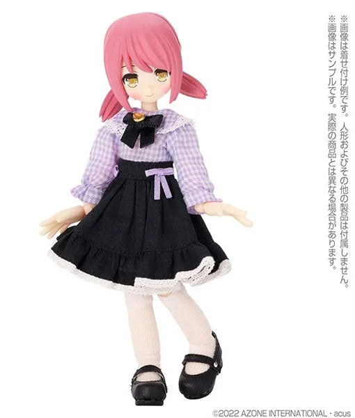Picco Neemo 1/12 Picco P Heart Ribbon Docking One Piece Dress Purple Gingham x Black (DOLL ACCESSORY)ㅤ – Azone International – ActionFigureBrasil