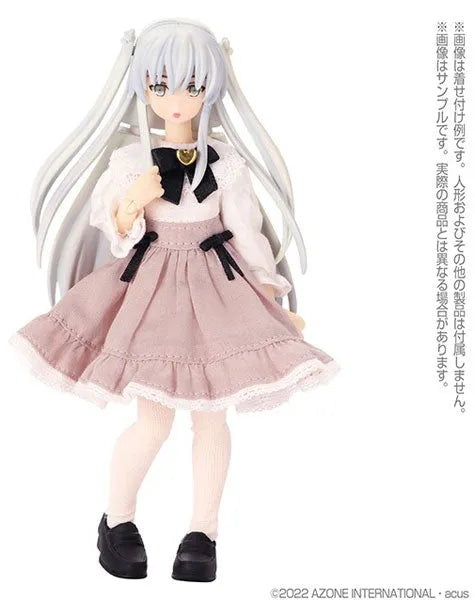 Picco Neemo 1/12 Picco P Heart Ribbon Docking One Piece Dress White x Pink (DOLL ACCESSORY)ㅤ – Azone – ActionFigure Brasil