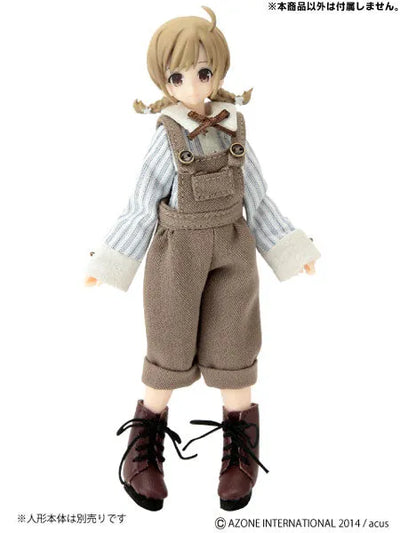 Picco Neemo Size "1/12 Picco D Blouse & Salopet Pants" Set / Blue Stripe x Beige (DOLL ACCESSORY)ㅤ – Azone International – ActionFigureBrasil