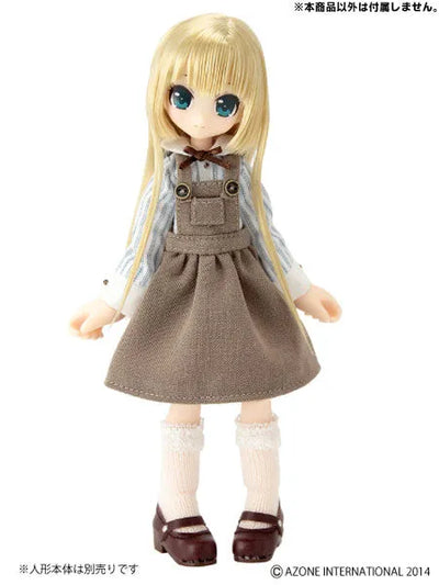 Picco Neemo Size "1/12 Picco D Blouse & Salopet Skirt" Set / Blue Stripe x Beige (DOLL ACCESSORY)ㅤ – Azone International – ActionFigureBrasil