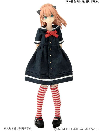 Picco Neemo Size "1/12 Picco D Short Sleeve Sailor One-piece Dress" / Navy (DOLL ACCESSORY)ㅤ – Azone International – ActionFigureBrasil