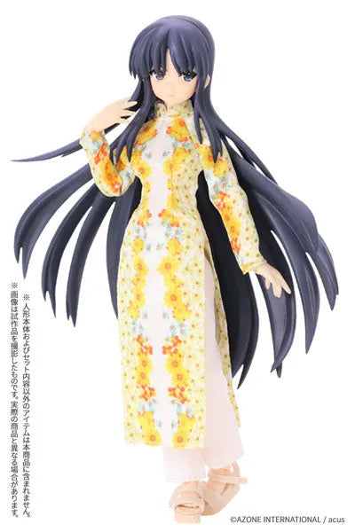 Picco Neemo Wear 1/12 Ao Dai Set (Himawari) Sunflower (DOLL ACCESSORY)ㅤ – Azone International – ActionFigureBrasil