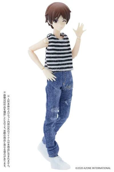 Picco Neemo Wear 1/12 Basic Tank Top II White x Black (DOLL ACCESSORY)ㅤ – Azone International – ActionFigureBrasil