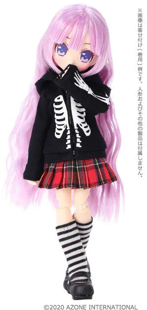 Picco Neemo Wear 1/12 Bone Skeleton Hoodie Black (DOLL ACCESSORY)ㅤ – Azone International – ActionFigureBrasil