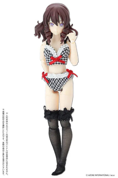 Picco Neemo Wear 1/12 Gingham Check Bra & Shorts Set Black (DOLL ACCESSORY)ㅤ – Azone – ActionFigure Brasil