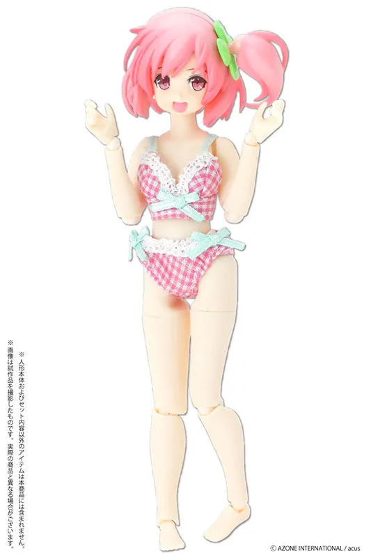 Picco Neemo Wear 1/12 Gingham Check Bra & Shorts Set Pink (DOLL ACCESSORY)ㅤ – Azone – ActionFigure Brasil