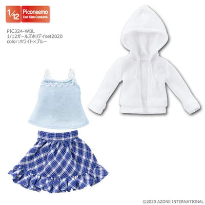 Picco Neemo Wear 1/12 Girl's Holiday Set 2020 White x Blue (DOLL ACCESSORY)ㅤ – Azone – ActionFigure Brasil