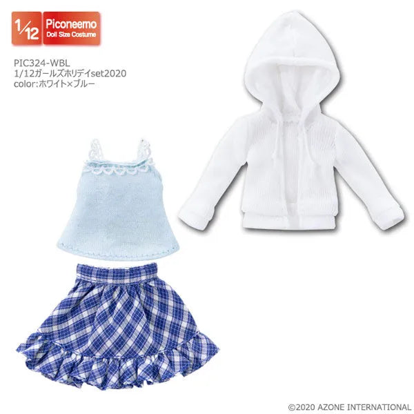 Picco Neemo Wear 1/12 Girl's Holiday Set 2020 White x Blue (DOLL ACCESSORY)ㅤ – Azone – ActionFigure Brasil
