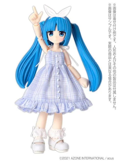 Picco Neemo Wear 1/12 Halter Neck Summer One-piece Dress Saxe Blue Checker (DOLL ACCESSORY)ㅤ – Azone International – ActionFigureBrasil