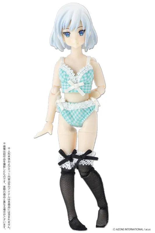 Picco Neemo Wear 1/12 Lace Knee High Stockings Black x White Lace (DOLL ACCESSORY)ㅤ – Azone – ActionFigure Brasil