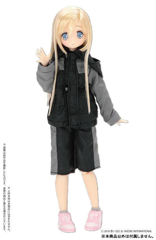 Picco Neemo Wear 1/12 Mountain Hoodie & Short Pants Set Black x Gray (DOLL ACCESSORY)ㅤ – Azone – ActionFigure Brasil