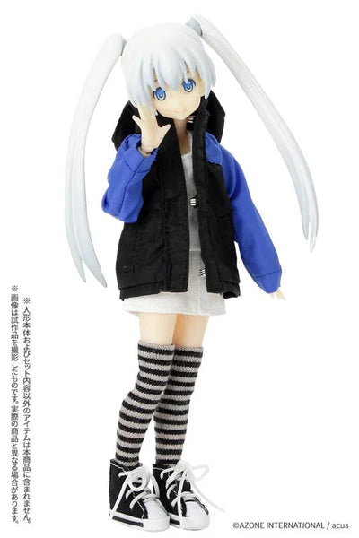 Picco Neemo Wear 1/12 Mountain Hoodie & Shorts Set Black x Blue (DOLL ACCESSORY)ㅤ – Azone International – ActionFigureBrasil