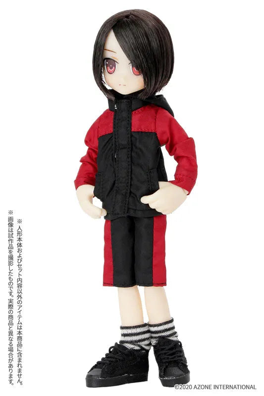 Picco Neemo Wear 1/12 Mountain Hoodie & Shorts Set Black x Red (DOLL ACCESSORY)ㅤ – Azone – ActionFigure Brasil