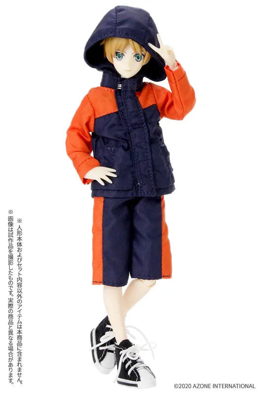 Picco Neemo Wear 1/12 Mountain Hoodie & Shorts Set Navy x Orange (DOLL ACCESSORY)ㅤ – Azone – ActionFigure Brasil
