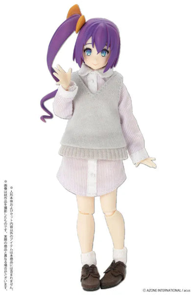 Picco Neemo Wear 1/12 One-piece Shirt Dress Set Purple x Gray (DOLL ACCESSORY)ㅤ – Azone – ActionFigure Brasil