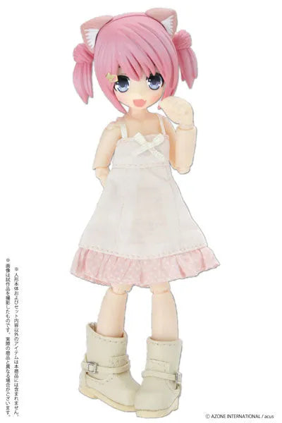 Picco Neemo Wear 1/12 Petit Dot*Camisole One-piece Dress Milky Pink (DOLL ACCESSORY)ㅤ – Azone – ActionFigure Brasil