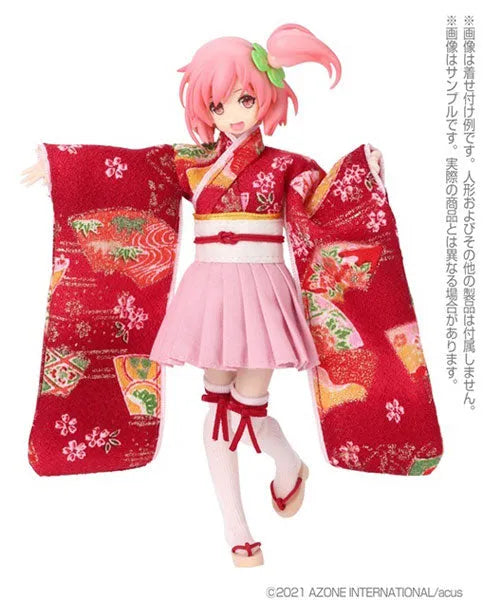 Picco Neemo Wear 1/12 Picco M Miniskirt-Kimono Set -Dancer's Fan- Deep Red (DOLL ACCESSORY)ㅤ – Azone – ActionFigure Brasil