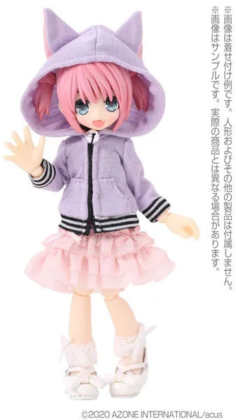 Picco Neemo Wear 1/12 Picco P Cat Ears Hoodie set Purple (DOLL ACCESSORY)ㅤ – Azone International – ActionFigureBrasil