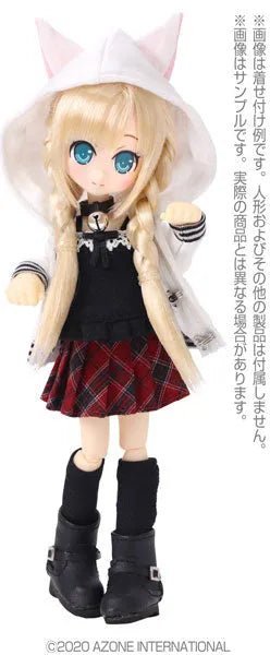 Picco Neemo Wear 1/12 Picco P Cat Ears Hoodie set White (DOLL ACCESSORY)ㅤ – Azone International – ActionFigureBrasil