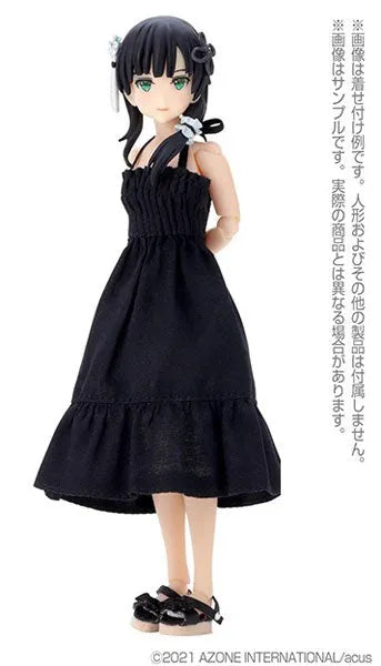 Picco Neemo Wear 1/12 Shirring Camisole One-piece Dress Black (DOLL ACCESSORY)ㅤ – Azone – ActionFigure Brasil
