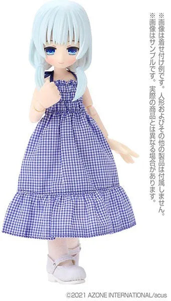 Picco Neemo Wear 1/12 Shirring Camisole One-piece Dress Blue Checker (DOLL ACCESSORY)ㅤ – Azone – ActionFigure Brasil