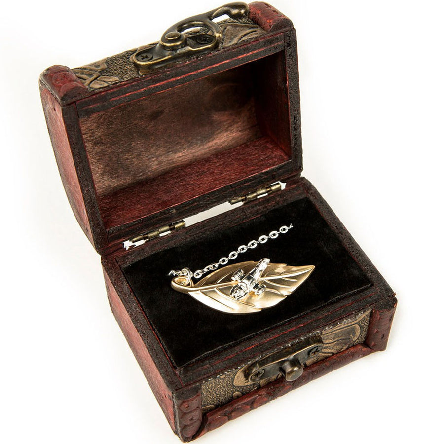 PINGENTE QUANTUM MECHANIX FIREFLY - LEAF ON THE WIND - 14K GOLD / SILVER PLATED 21316