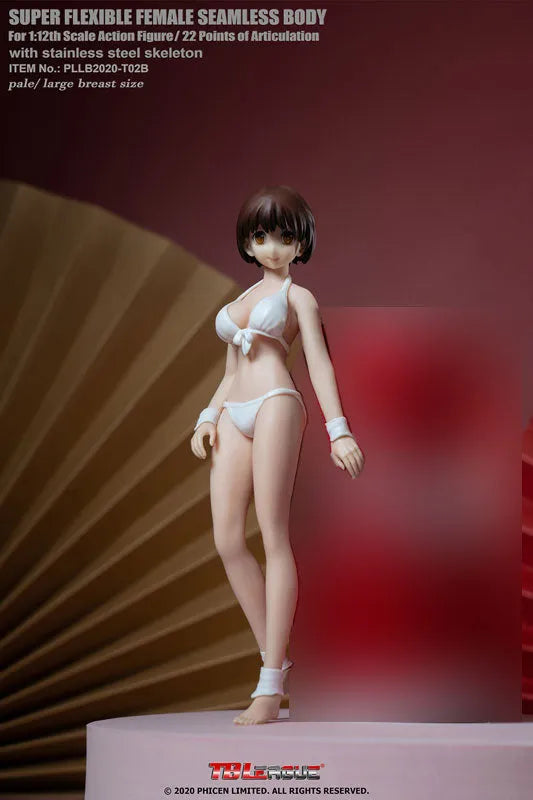 PLLB2020-T02B 1/12 Super Flexible Female Seamless Body Stainless Steel Skeleton Large Bust Paleㅤ – TB League – ActionFigure Brasil