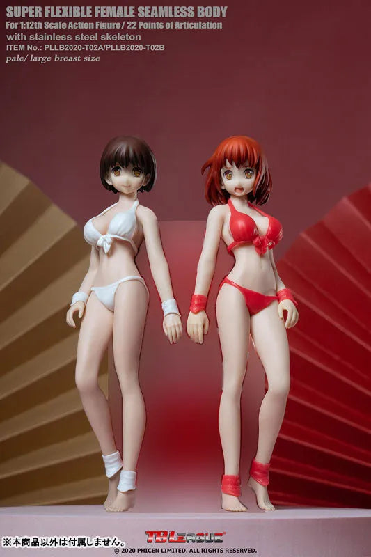 PLLB2020-T02B 1/12 Super Flexible Female Seamless Body Stainless Steel Skeleton Large Bust Paleㅤ – TB League – ActionFigure Brasil