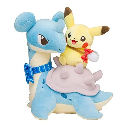 Pocket Monsters - Laplace - Pikachu - Riding on Laplace - Pokécen Plushㅤ – The Pokémon Company – ActionFigureBrasil