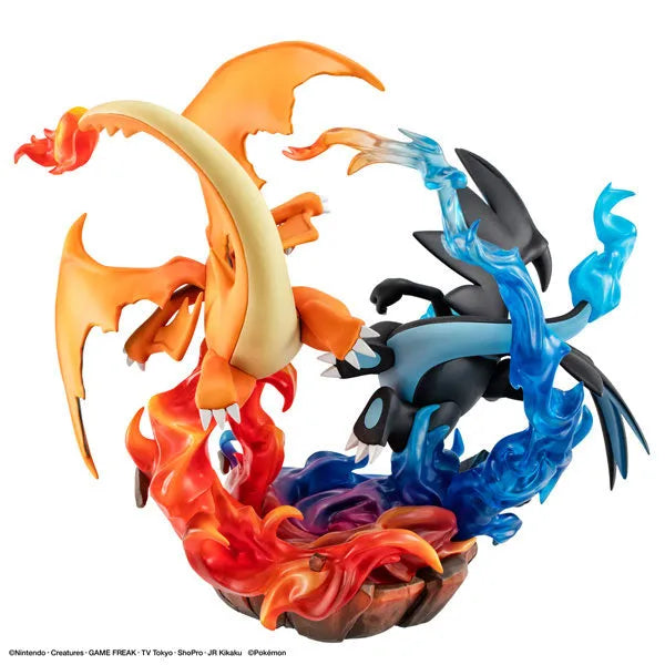Pocket Monsters - Lizardon - G.E.M. - G.E.M. EX - Mega Lizardon X & Mega Lizardon Y (MegaHouse)ㅤ – MegaHouse – ActionFigureBrasil