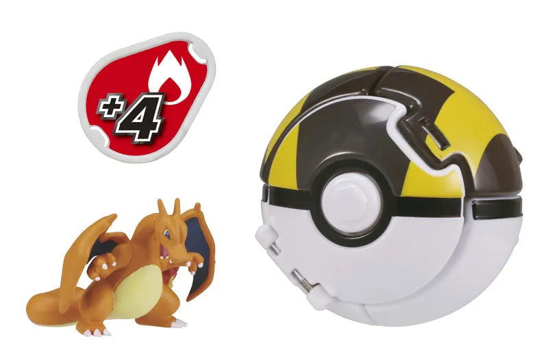 Pocket Monsters - Lizardon - Monster Collection - Poké Del-Z - Hyper Ball (Takara Tomy)ㅤ – Takara Tomy – ActionFigureBrasil