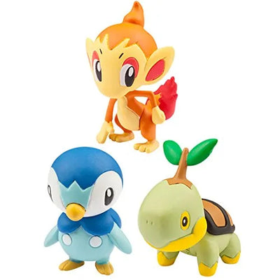 Pocket Monsters - Naetoru - 3 Starter Pokémon Vol. 4 - Moncolle 20th Anniversary - Moncolle Ex - Monster Collection - Sinnoh Region (Takara Tomy)ㅤ – Takara Tomy – ActionFigureBrasil