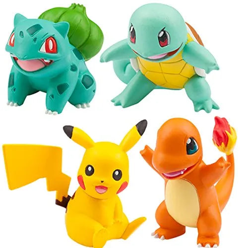 Pocket Monsters - Pikachu - 3 Starter Pokémon +Pikachu Vol. 1 - Moncolle 20th Anniversary - Moncolle Ex - Monster Collection - Kanto Region (Takara Tomy)ㅤ – Takara Tomy – ActionFigureBrasil