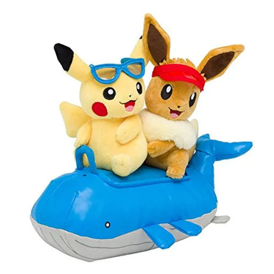 Pocket Monsters - Pikachu - Eievui - Whaloh - Pokécen Plushㅤ – Pokemon Center – ActionFigure Brasil — close