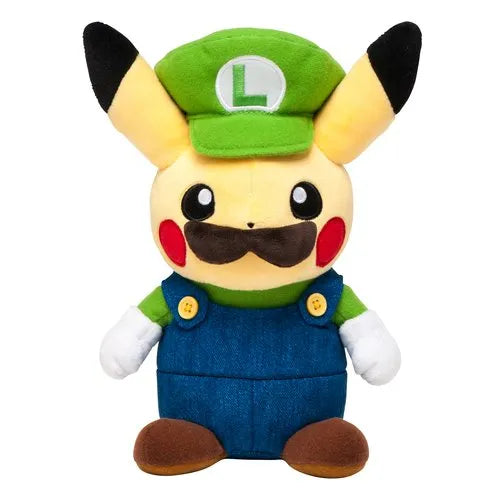Pocket Monsters - Pokemon Center Original - Mario Pikachu - Plush Luigi Pikachuㅤ – The Pokémon Company – ActionFigureBrasil