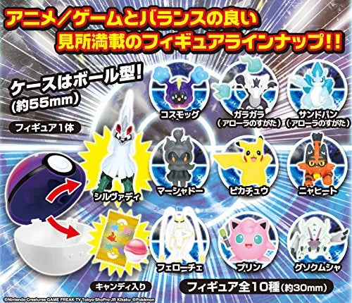 Pocket Monsters Sun & Moon - Silvady - Pokémon Get Collections Candy - Pokémon Get Collections Candy Alola! Minami no Shima no Battle Hen (Takara Tomy A.R.T.S)ㅤ – Takara Tomy A. R. T. S As Manufacturer – ActionFigure Brasil