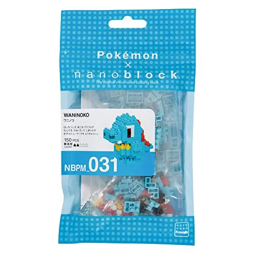 Pocket Monsters - Waninoko - Mini Collection Series - Nanoblock NBPM_031 - Pokémon x Nanoblock (Kawada)ㅤ – Kawada – ActionFigureBrasil