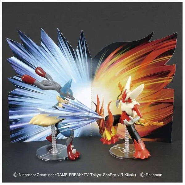Pokemon Plamo Collection No.35 + No.37 Select Series Mega Lucario V SMega Blaziken Set (Pokerama Hajimeyou)ㅤ – Bandai – ActionFigure Brasil